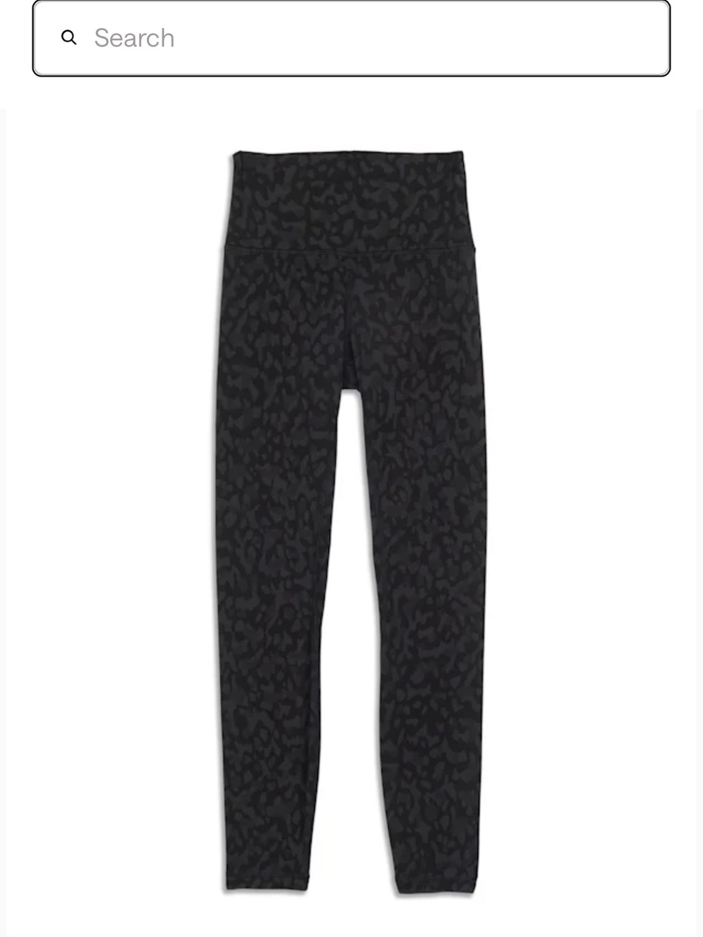 lululemon athletica Black Charcoal Subtle Print High-Rise Leggings